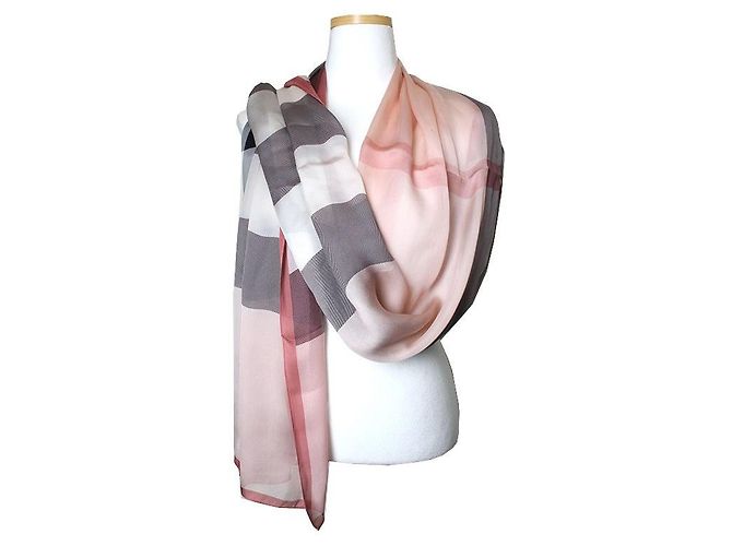 Burberry Zweifarbiger Seidenschal Schwarz - Ansicht 2