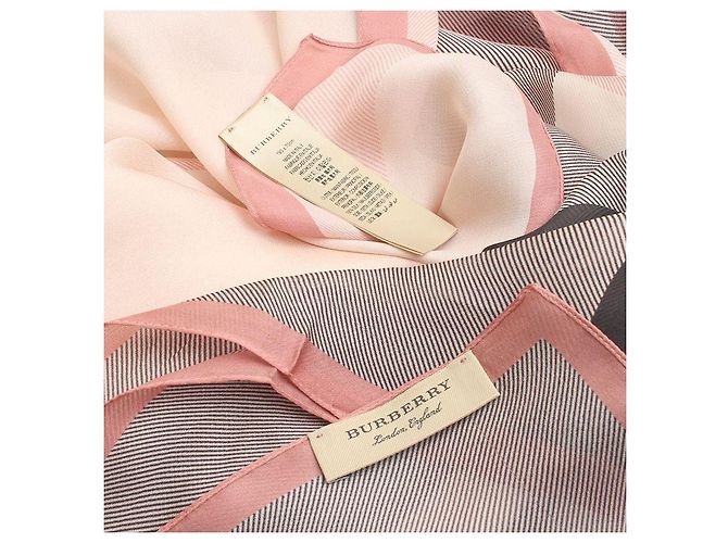 Burberry Zweifarbiger Seidenschal Schwarz - Ansicht 4