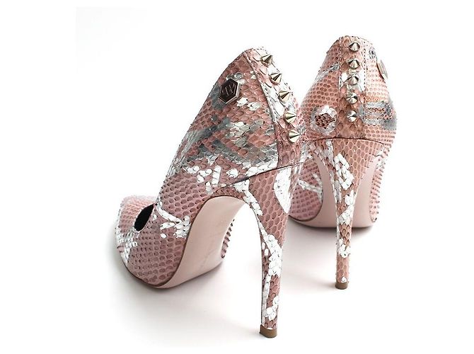 Décolleté con tacco alto Rose Python Philipp Plein Rosa - vista 4