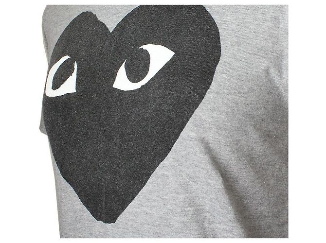 Comme Des Garcons T-shirt Gray Heart Argento - vista 4