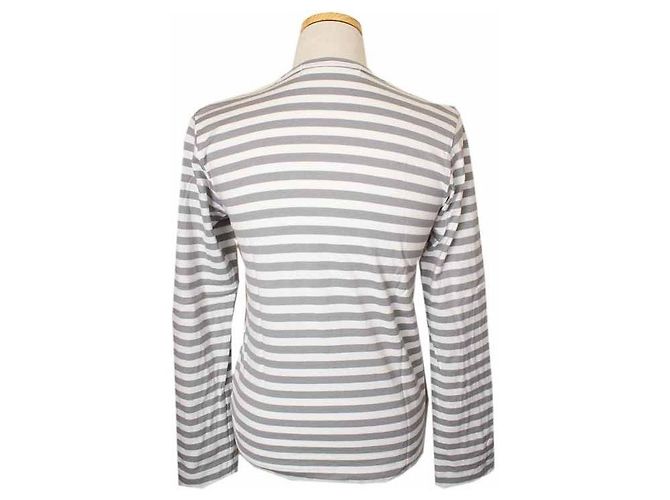 Comme Des Garcons Camiseta de algodón blanco y gris Plata - vista 3