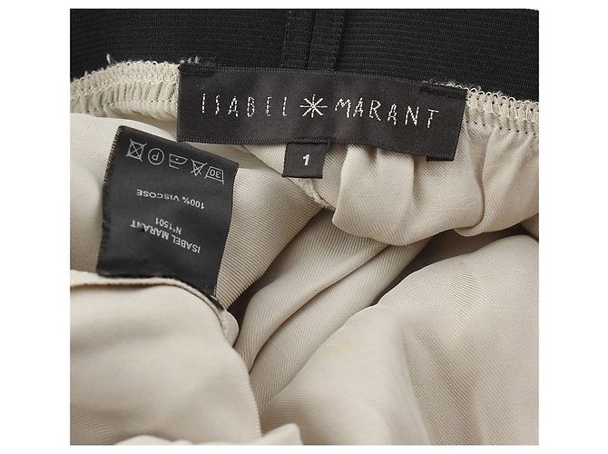 Isabel Marant Falda asimétrica con bandas metálicas beige Blanco - vista 4