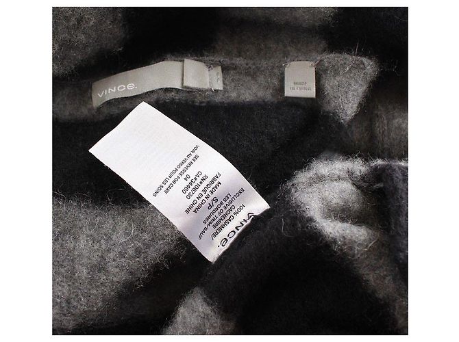 Vince Offener Strickcardigan aus Kaschmir in Grau-Schwarz Braun - Ansicht 4