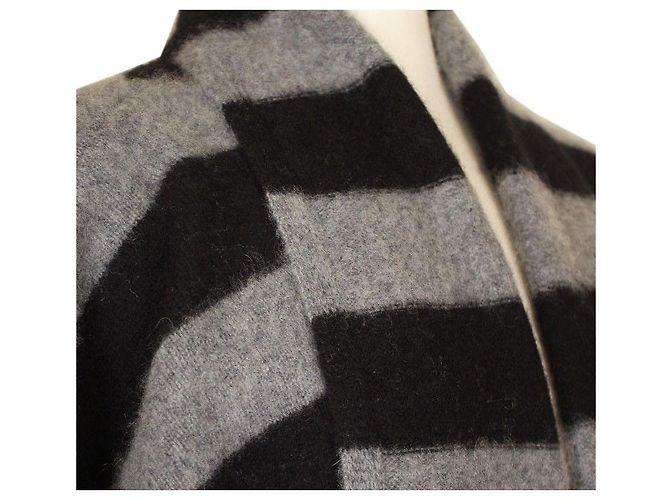 Vince Offener Strickcardigan aus Kaschmir in Grau-Schwarz Braun - Ansicht 5