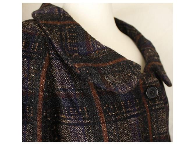 Marni Abrigo largo de tweed multi-check Multicolor - vista 5
