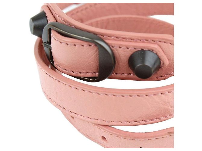 Balenciaga Bracciale Motor Indie con cinturino in pelle rosa - vista 4