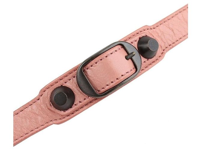 Balenciaga Bracciale Motor Indie con cinturino in pelle rosa - vista 5
