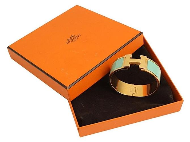 Hermès Bracciale rigido Mint Click-Clack placcato oro D'oro - vista 5