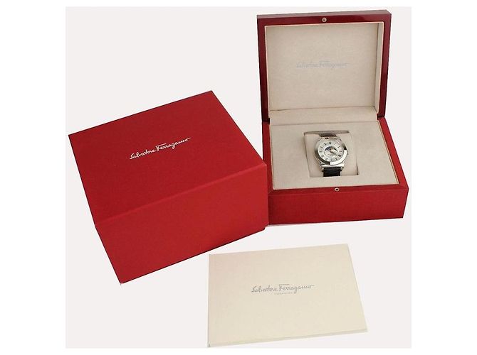 Salvatore Ferragamo Relógio Moonphase em aço com pulseira de couro Multicor - vista 7