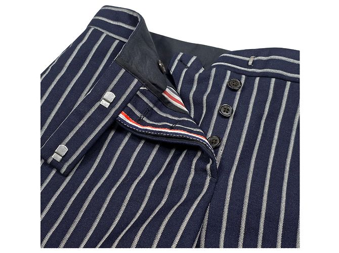 Thom Browne Pantalones de mohair a rayas para mujer Azul - vista 3