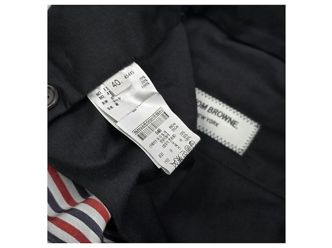 Thom Browne Pantalones de mohair a rayas para mujer Azul - vista 6