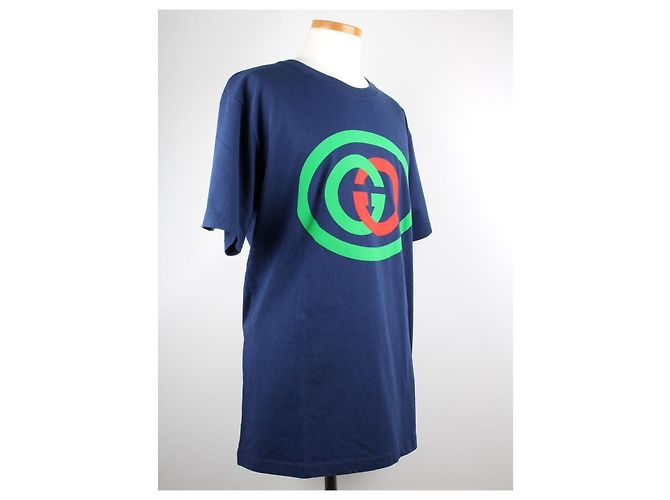 Gucci Interlocking Oversized T-Shirt Navy Blue - view 6