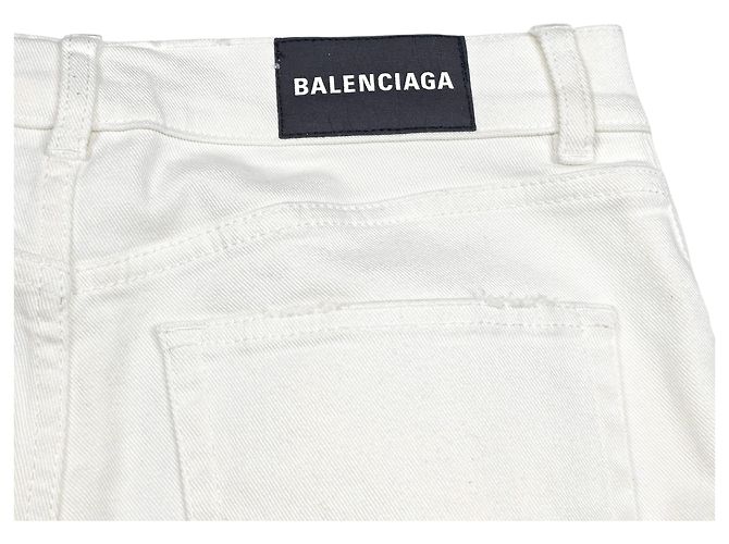 Day Balenciaga Denimhose mit Logo-Patch Weiß - Ansicht 4
