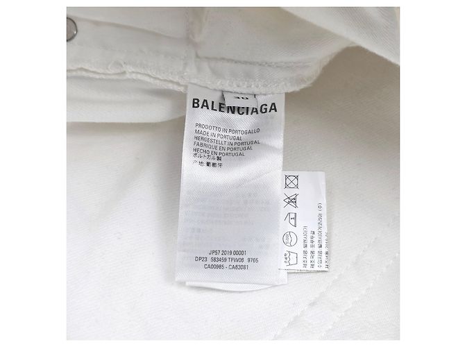 Day Balenciaga Denimhose mit Logo-Patch Weiß - Ansicht 7
