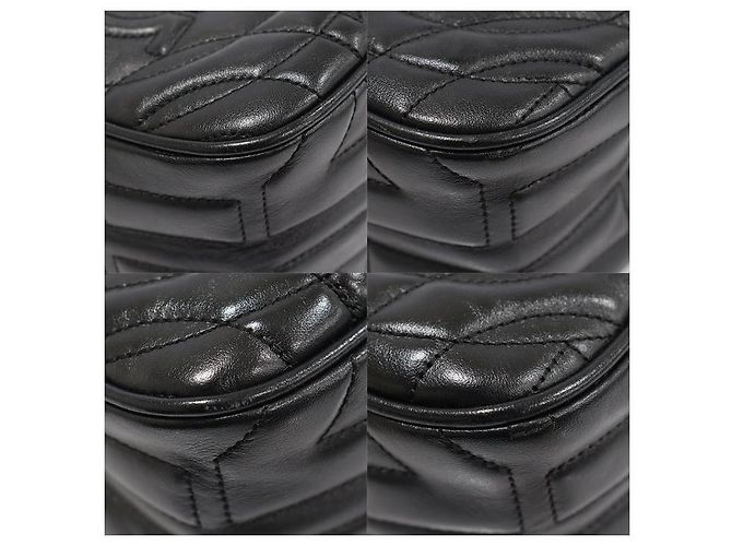 Salvatore Ferragamo Gesteppte Camera Crossbody-Tasche aus schwarzem Kalbsleder - Ansicht 6