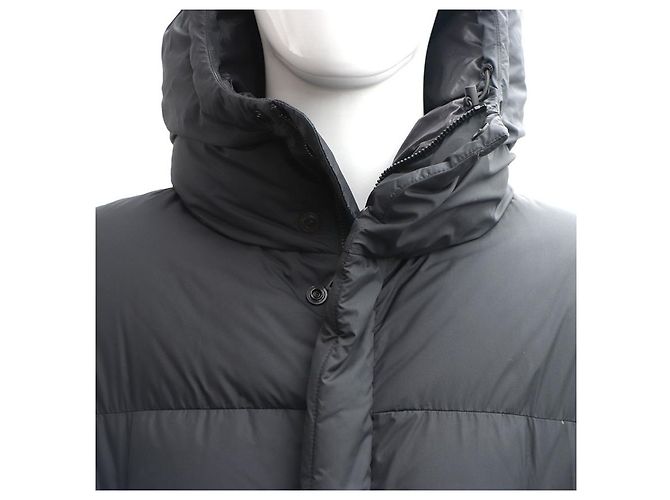 Moncler FUSSA Men's Long Down Jacket Black - view 12