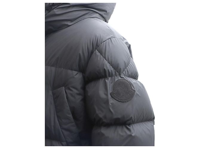 Moncler FUSSA Men's Long Down Jacket Black - view 15