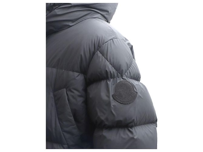 Moncler FUSSA Men's Long Down Jacket Black - view 5