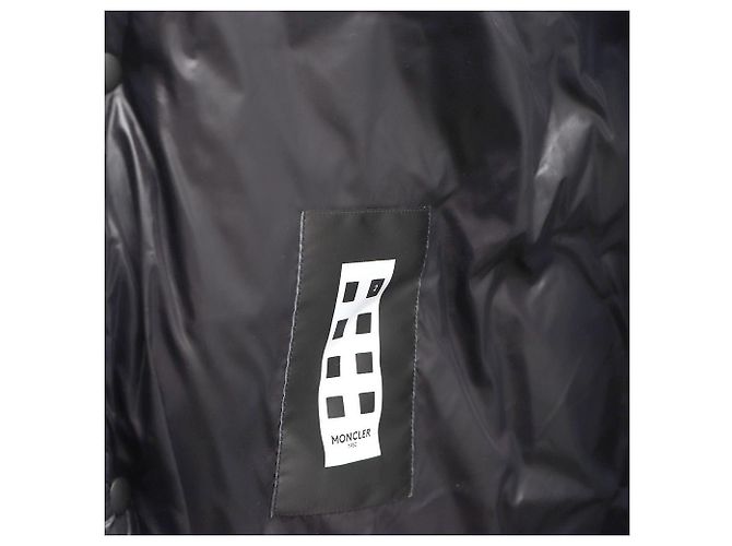 Moncler FUSSA Men's Long Down Jacket Black - view 9