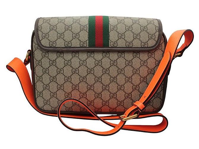 Gucci Borsa a tracolla Ophidia GG Marrone - vista 3