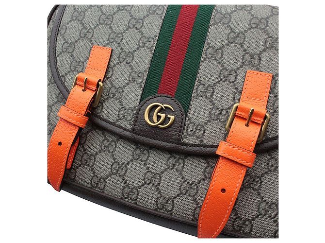 Gucci Borsa a tracolla Ophidia GG Marrone - vista 6