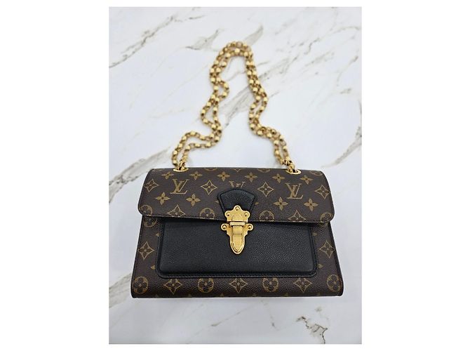 Louis Vuitton Victorine Monogram Schultertasche Braun - vista 12