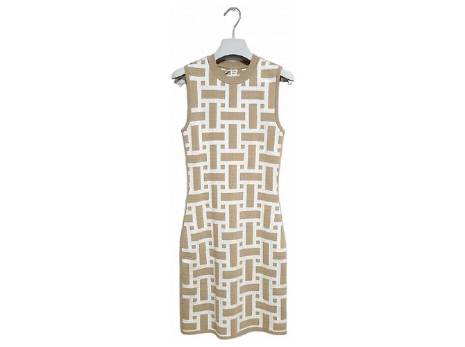 Hermès Conjunto de dos piezas Mosaic Beige Toast Castaño - vista 3