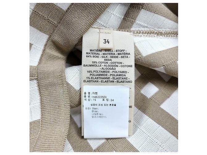 Hermès Conjunto de dos piezas Mosaic Beige Toast Castaño - vista 7