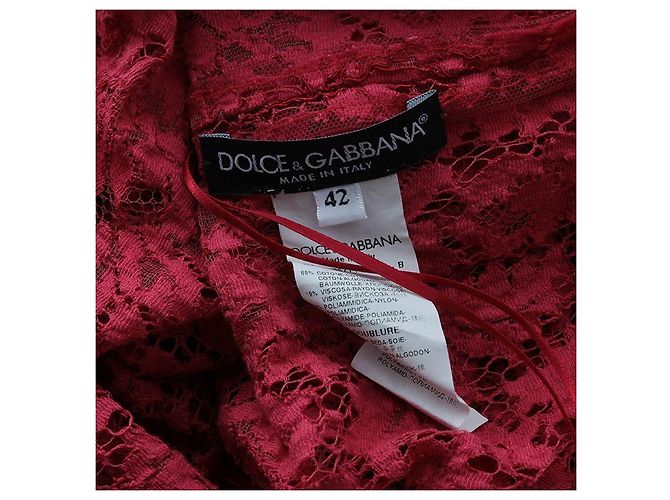 Top de encaje rojo Rosso de Dolce & Gabbana Roja - vista 3