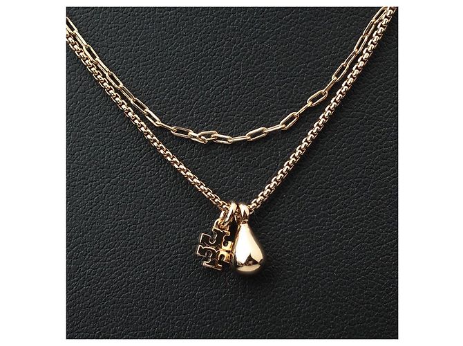Collana a strati con pendente logo Tory Burch Nero - vista 3