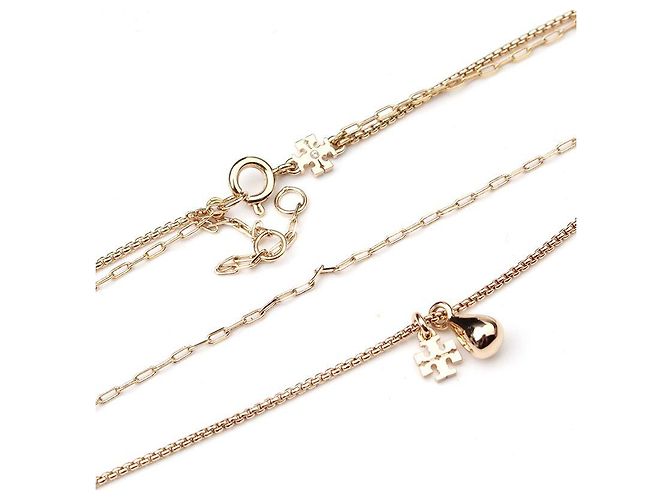 Collana a strati con pendente logo Tory Burch Nero - vista 4