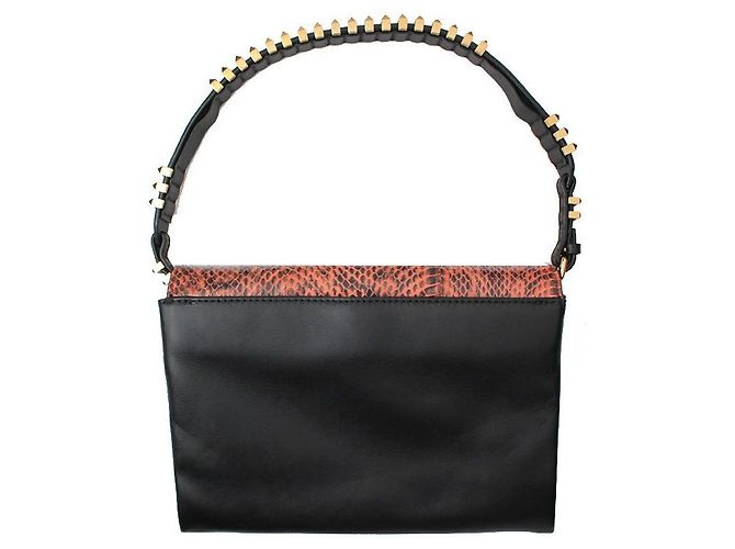 MCM Borsa a tracolla e clutch in lucertola Marrone - vista 3