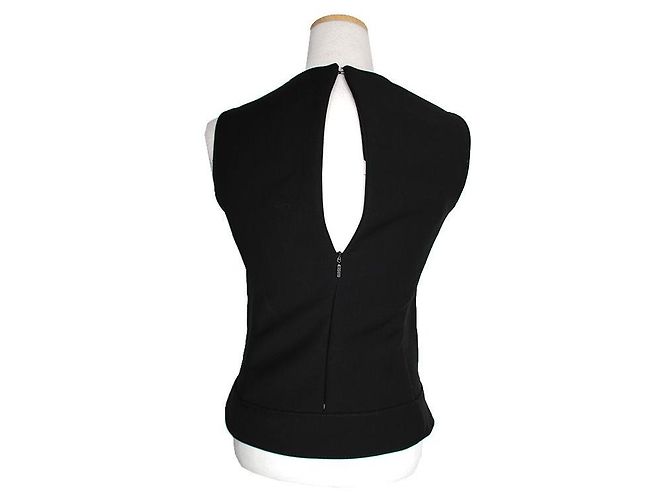 Gucci Top sin mangas de lana negro - vista 2