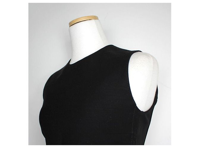 Gucci Top sin mangas de lana negro - vista 4