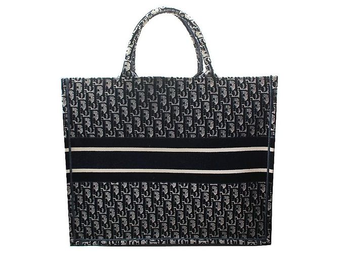 Dior Tote Book Oblique Debore Nero Grande Bianco - vista 3