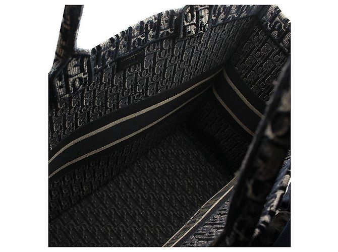 Dior Tote Book Oblique Debore Nero Grande Bianco - vista 5