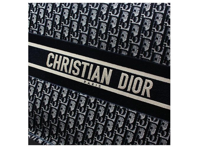 Dior Tote Book Oblique Debore Nero Grande Bianco - vista 6