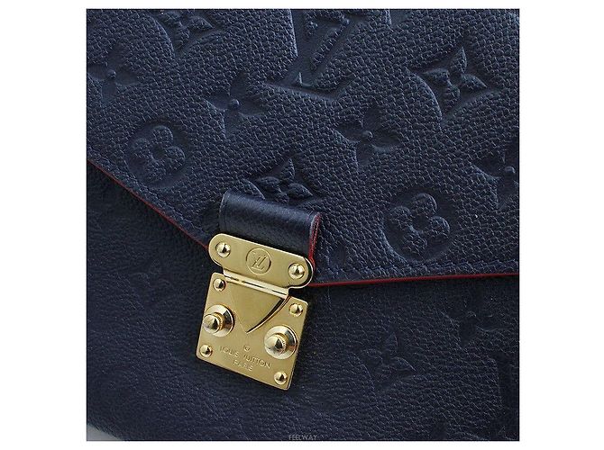 Louis Vuitton Empreinte Pochette Metis Crossbody Bag Blue - view 6