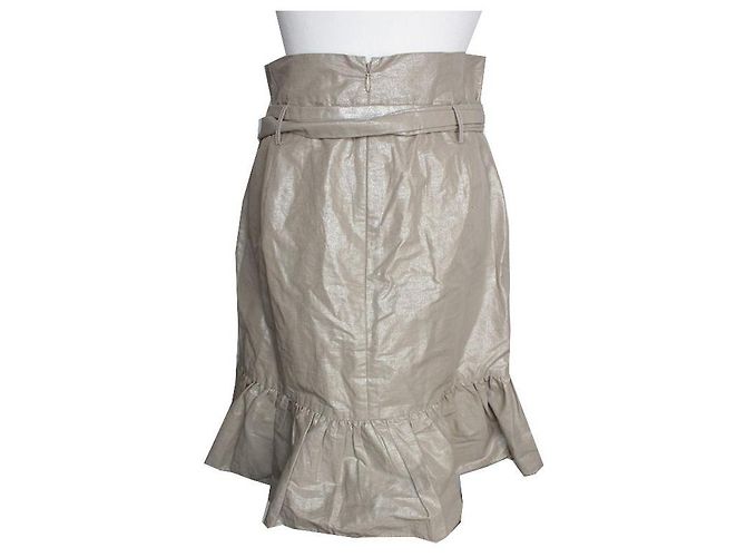 Falda cruzada Isabel Marant Étoile gris metalizado Castaño - vista 2