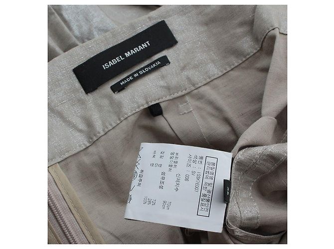 Falda cruzada Isabel Marant Étoile gris metalizado Castaño - vista 3