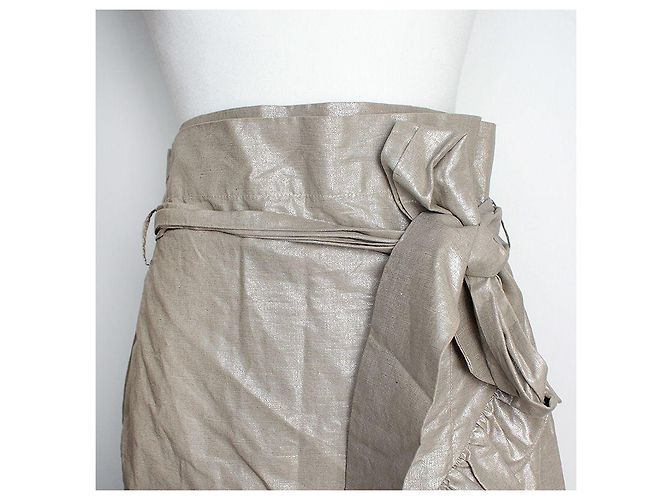 Falda cruzada Isabel Marant Étoile gris metalizado Castaño - vista 4