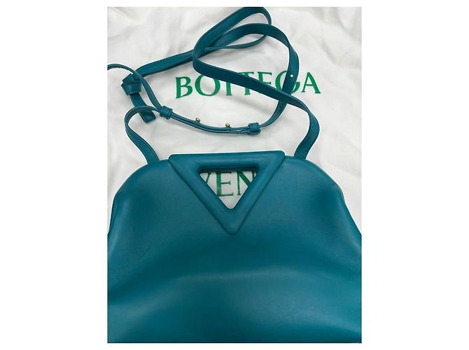 Bottega Veneta Bolsa de alça Small Point Triangle, recondicionada Azul - vista 4