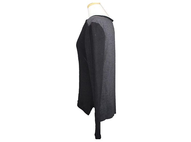 Zadig & Voltaire Top de malha de cashmere preto e cinza Marrom - vista 3