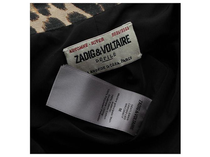 Zadig & Voltaire Abrigo de algodón con estampado de leopardo Castaño - vista 3