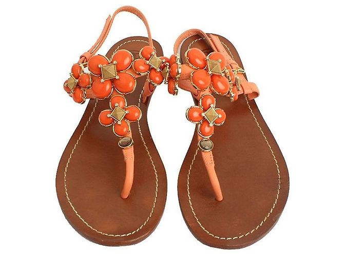 Tory Burch Sandali slide con perline color salmone Rosa - vista 2