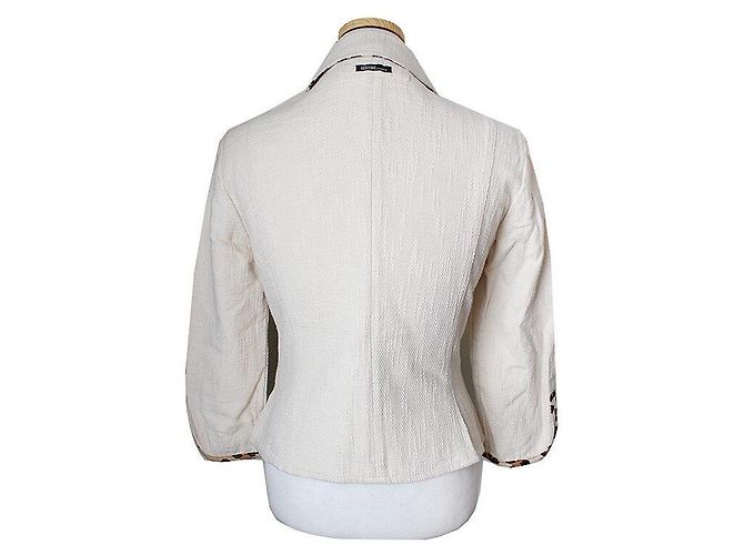 Moschino Chaqueta de jean de algodón beige Plata - vista 2