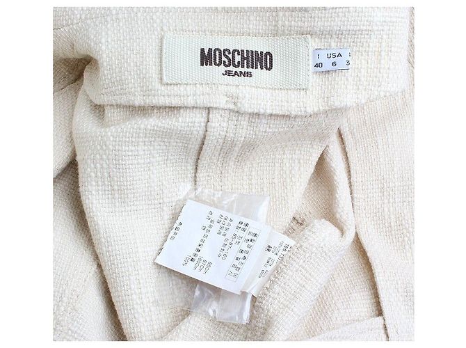 Moschino Chaqueta de jean de algodón beige Plata - vista 3