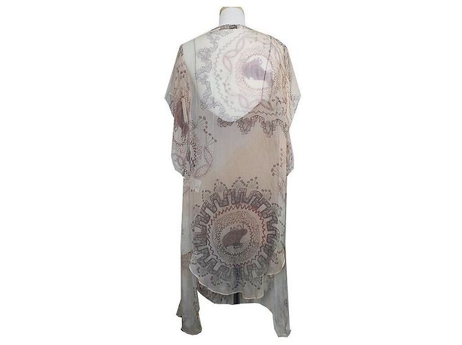 Dior Vestido de gasa de seda Christian Boutique Shoreline Multicolor - Ansicht 2