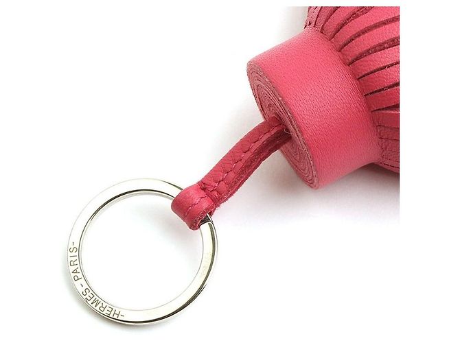 Ring Hermès Portachiavi e Charm per borsa Rose Shock Pink Carmen Pom Pom Rosa - vista 5