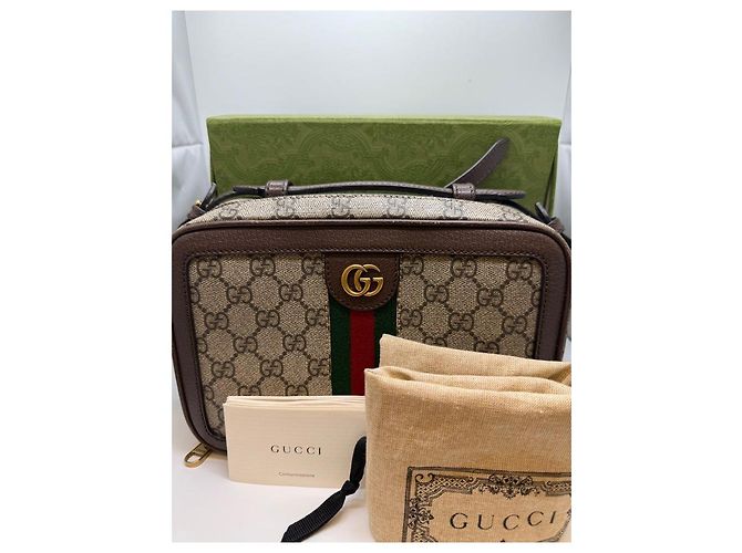 Gucci Piccola borsa a tracolla Ophidia Supreme Multicolore - vista 3